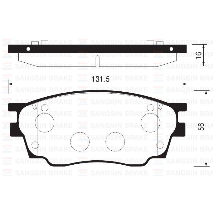 SANGSIN X ÖN BALATA MAZDA 6 1.8 02 >1.8MZR 2.0MZR 2.2 MZR 2.5MZR 07 > 09 > GDB3309 (GJYC3323ZC)