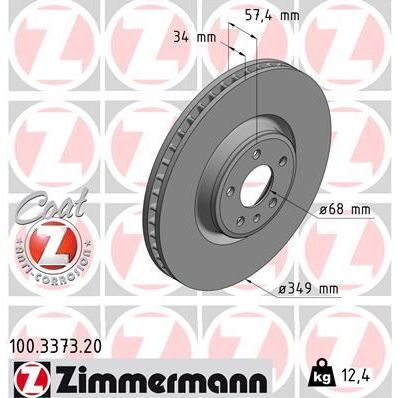 ZIMMERMANN FREN DİSKİ A4 A5 A6 A8 Q5 Q7 TOUAREG (4M0615301AB)