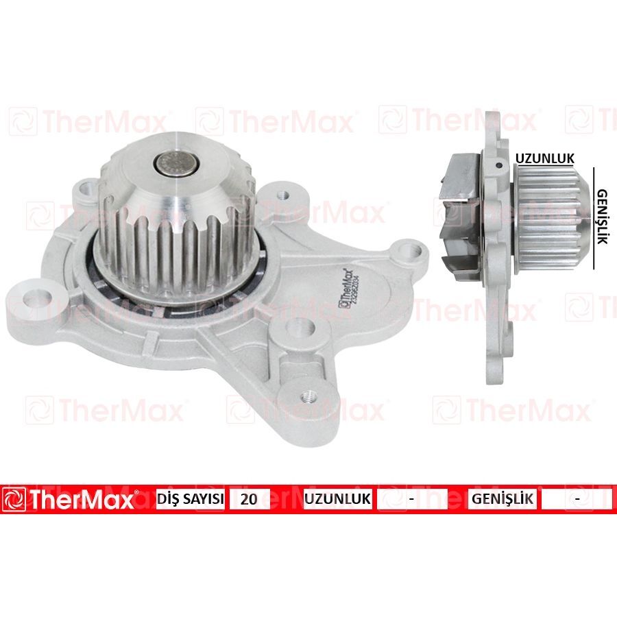 THERMAX DEVİRDAİM SU POMPASI HYUNDAI SANTAFE. TUCSON 2.0L D4EA CRDİ DİZEL 04-10 (2510027400)