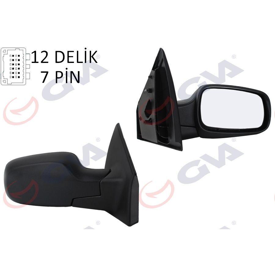 GVA DIŞ DİKİZ AYNASI SAĞ CLIO 06> ELEKTRİKLİ ISITMALI SENSÖRLÜ KONVEKS 7 FİŞ VM-6136EHSR (7701061193)