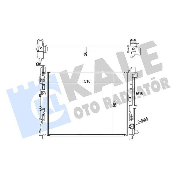 KALE RADYATOR MOTOR SU RADYATÖRÜ DACIA DUSTER II 18> DOKKER 18>21 LOGAN MCV II 18> SANDERO II 18> 1.5 BLUE DCI (214104225R)