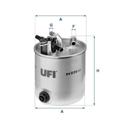 UFI YAKIT FİLTRESİ KAPALI TİP NISSAN QASHQAI 1.5L DCI K9K J10DE 06-13 / RENAULT KOLEOS 08> 2.0DCI OE (16400JD50A)