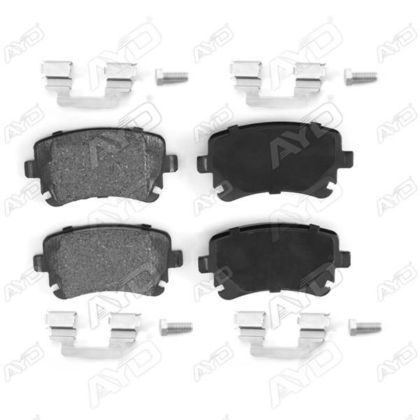 AYD ARKA BALATA VW TRANSPORTER T5 03 09 A4 04-09 A6 04-11 A8 03-10 CİVATA TAKIMLI (4B3698451)