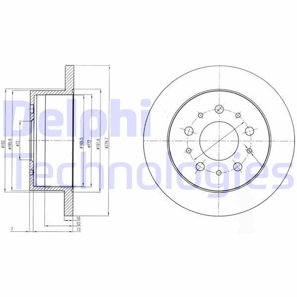 DELPHI ARKA FREN DISKI BOXER III 06 DUCATO III 06 JUMPER III 06 280X16X5DL (1673602180)