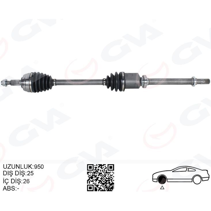GVA KOMPLE AKS SAĞ DUSTER 10- 1.5 DCI 1.6 16V 5 İLERİ 6 İLERİ (391003147R)