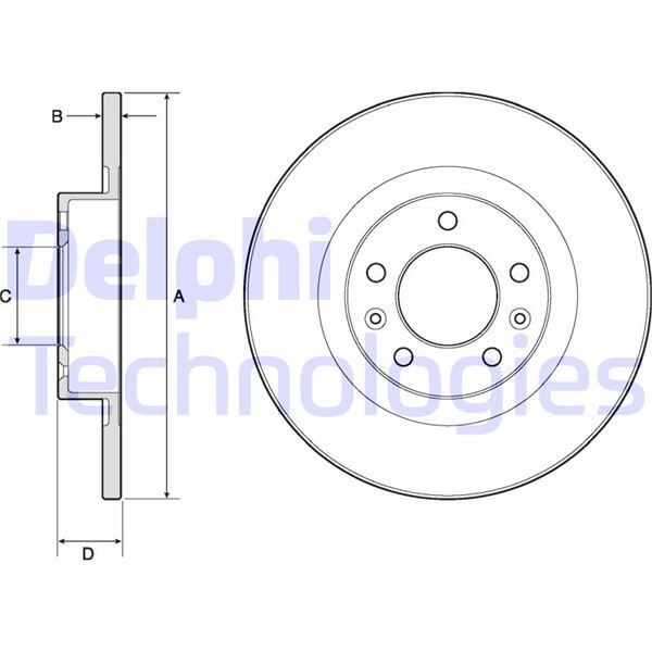 DELPHI ARKA FREN AYNASI P508 1.6VTI-1.6THP-1.6HDI-2.0HDI 10 > 290X12X10 (4249.E0)