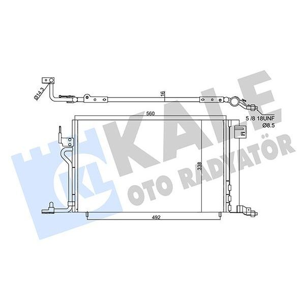 KALE RADYATOR KLİMA RADYATÖRÜ KONDENSERİ P306 II 97-01 BERLINGO 97 PARTNER 97 XSARA 97-00 1.4-1.6-1.8 568 X341X16 AL/AL (6455.AV)