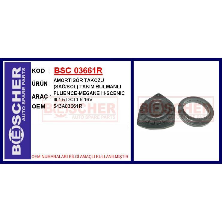 BESCHER ÖN AMORTİSÖR TAKOZU VE RULMANI TK. RENAULT FLUENCE 09> (543A03661R)