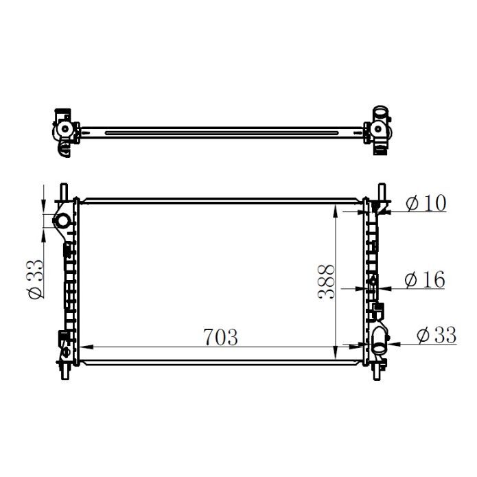 GVA MOTOR SU RADYATORU CONNECT 1.8TDCI 75PS 90PS 110PS 02>KLIMALI 2 SIRA AL PL BRAZING (1365996)