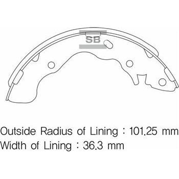 SANGSIN ARKA KAMPANA PABUÇ BALATA HYUNDAI ACCENT 1.3L 1.5L 1.6L 1.5L CRDİ 02-05 / ELANTRA 1.6L G4ED 02-05 / MATRIX 1.5L D4FA 05-> GENİŞ TİP (5830525A00)