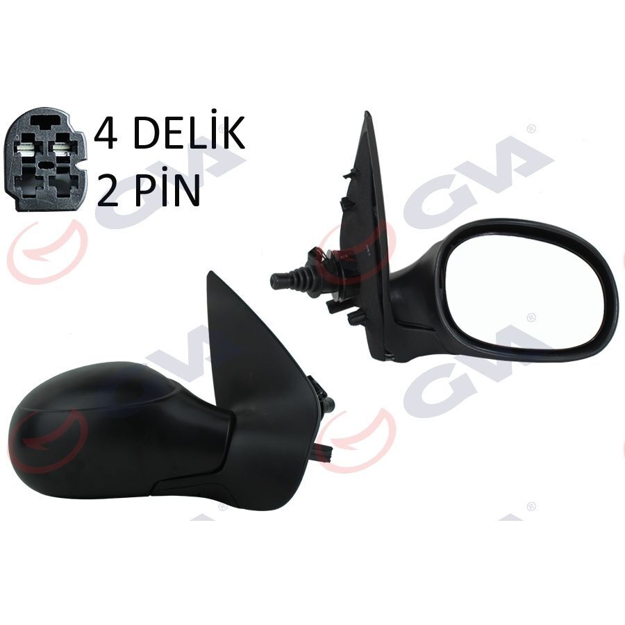 GVA DIŞ DİKİZ AYNASI SAĞ 206 98> MEKANİK ISITMALI SENSÖRLÜ KONVEKS 2 FİŞ VM-206HSR (8148.XZ)
