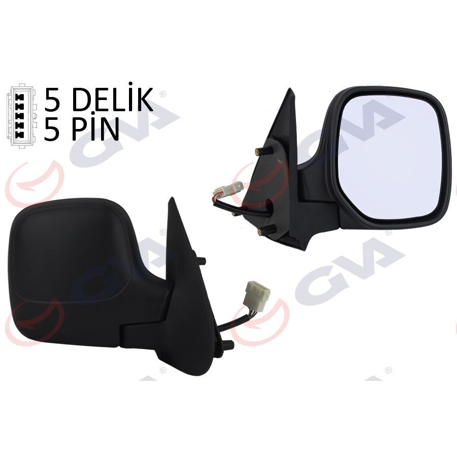 GVA DIŞ DİKİZ AYNASI SAĞ BERLINGO-PARTNER 97> ELEKTRİKLİ ISITMALI KONVEKS 5 FİŞ VM-118EHR (8143.HS)