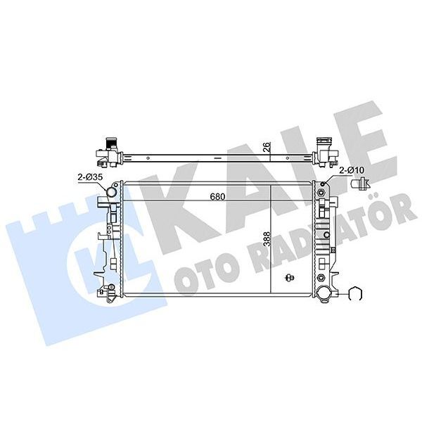 KALE RADYATOR MOTOR SU RADYATORU MERCEDES SPRINTER B906 06 OTOMATIK SANZIMAN (A9065001502)