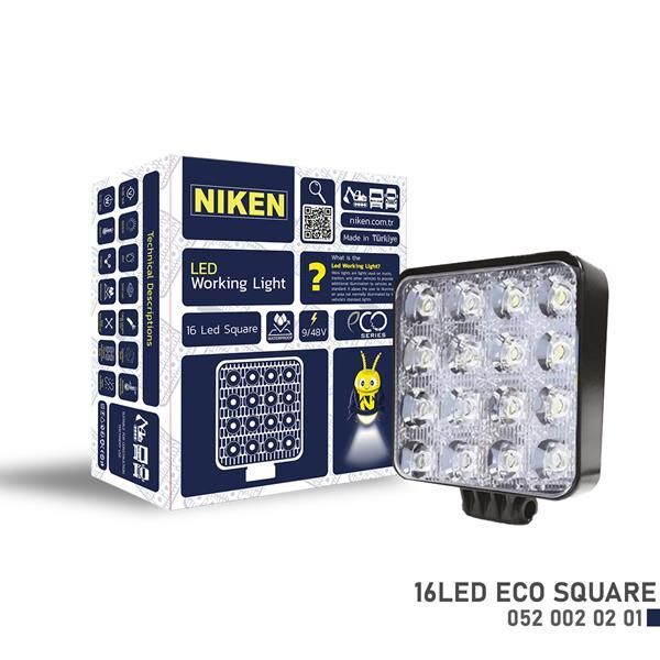 NIKEN CALISMA LAMBASI ECO 16 LEDLİ KARE