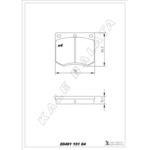 KALE BALATA ÖN BALATA ESCORT II -TAUNUS-GRANADA (79BB2K021AA)