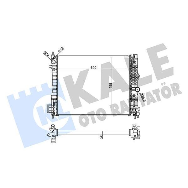 KALE RADYATOR RADYATÖR OPEL MOKKA 1.4-1.6 12- MOKKA X 1.4-1.6 CDTI 12- 1300365-1300366-42418327-94552132 (42361594)