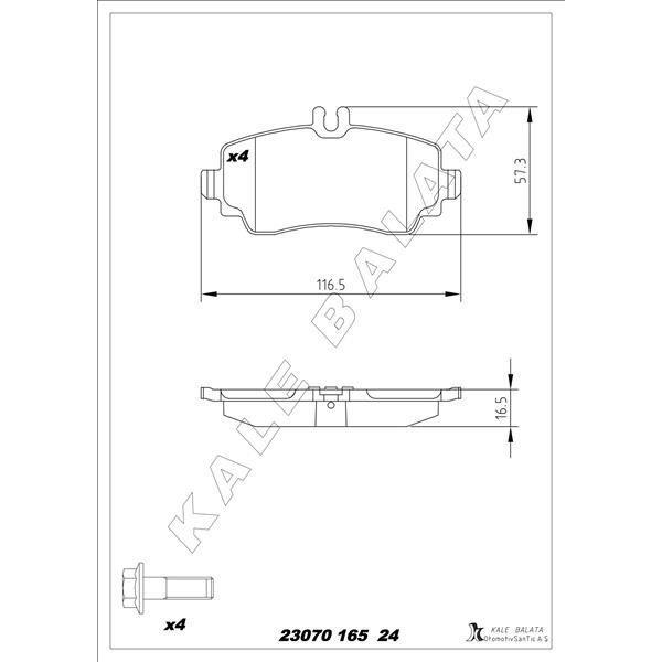 KALE BALATA FREN BALATASI ON MERCEDES A-CLASS W168 99>04 (A1684201420)