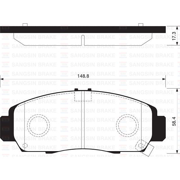 SANGSIN ÖN FREN BALATA HONDA CIVIC 1.6L R16A2 VTEC SEDAN FB7 12-15 - TELLI TIP BALATA (45022TE0A60)