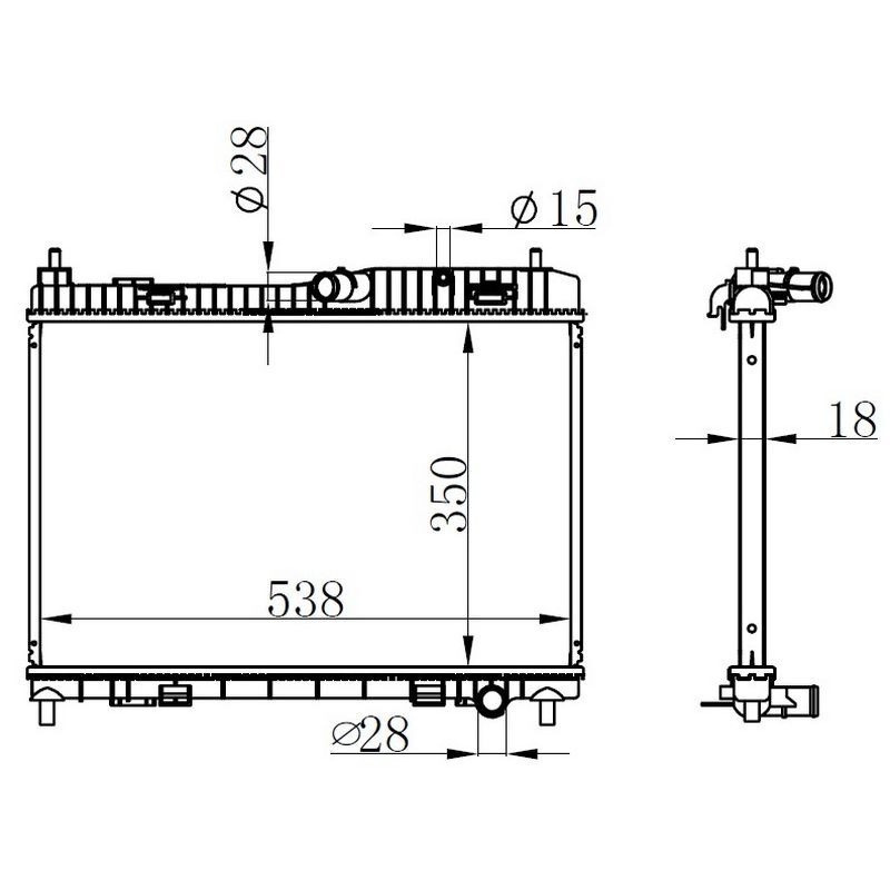 ORIS MOTOR SU RADYATORU FIESTA 1.25 16V 1.4 16V 08 B MAX 1.4 16V 12 350 558 18 (1548603)