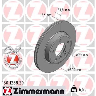 ZIMMERMANN FREN DISKI ON BMW E46 99 04 (34116864058)