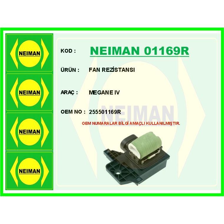 BESCHER FAN REZİSTANSI MEGANE IV (255501169R)
