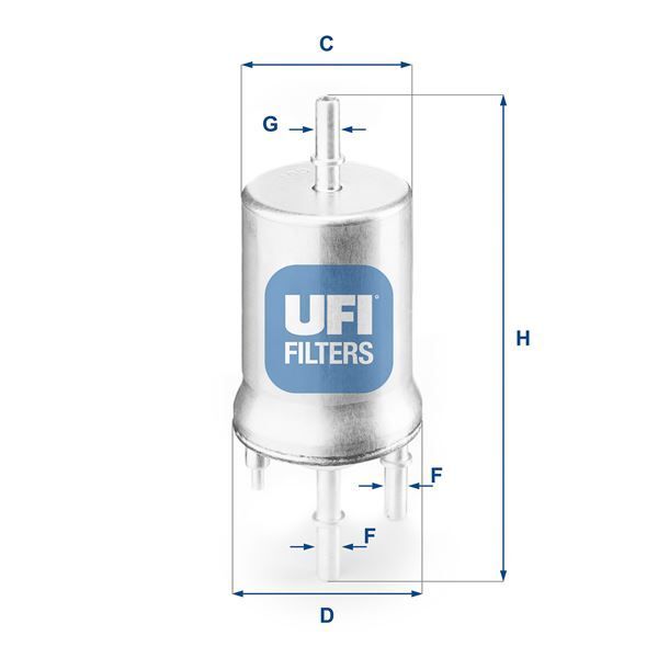 UFI YAKIT FİLTRESİ CORDOBA-IBIZA-LEON-TOLEDO-OCTAVIA-CADDY-GOLF-JETTA-POLO-TOURAN 1.4-1.6 3 GİRİŞ OE (6Q0201511)
