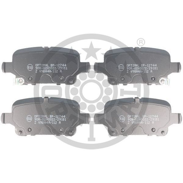 OPTIMAL ARKA FREN BALATASI OPEL ASTRA K 1.0-1.4-1.4T-1.6T-1.6 CDTI 16 22 106.5X46.3X16.6 (1684934880)