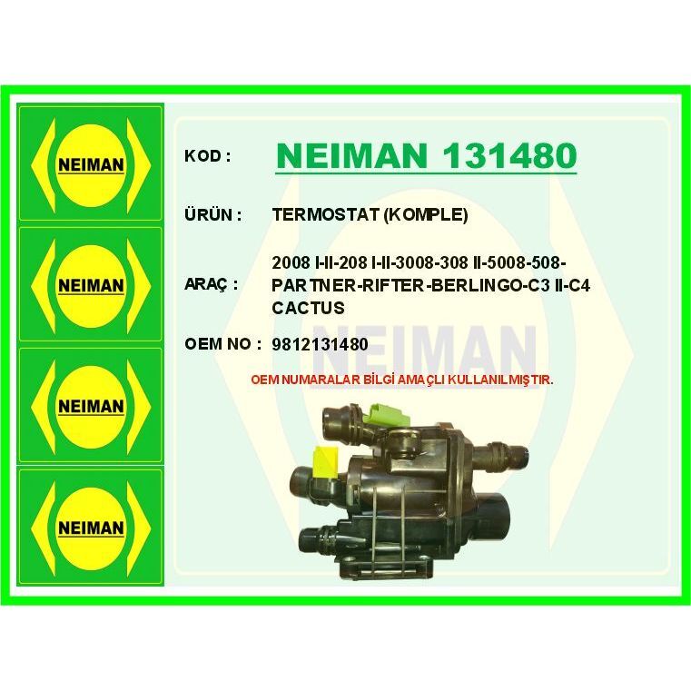 BESCHER TERMOSTAT KOMPLE ASTRA L-CORSA F-MOKKA-CROSSLAND-GRANDLAND-COMBO E-P208 I-II-P2008 I-II-P3008-P308 II-P5008-P508-PARTNER-RIFTER-BERLINGO-C3 II-C4 CACTUS- PICASSO-C5 AIRCROSS 1.2 THP-PURETECH EB2 (9812131480)