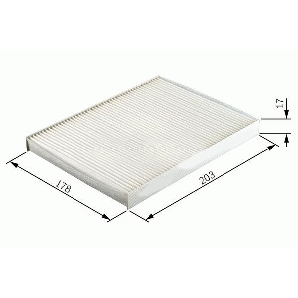 SARDES POLEN FİLTRESİ PANDA II 1.1-1.2-1.3 JTD 03 > KA II 08 > 500C 1.3D 09 > CU2026 (46723321)