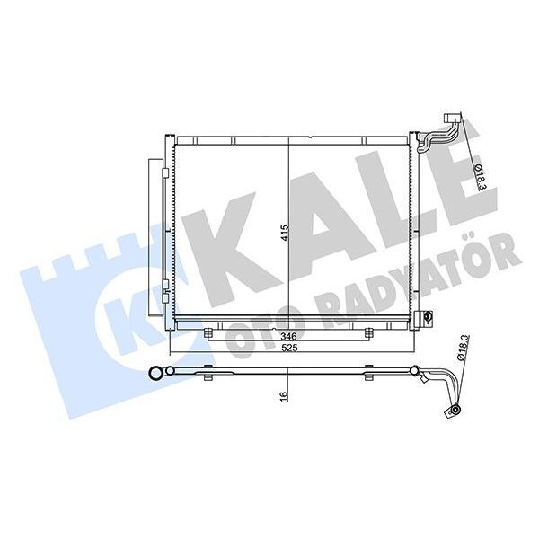 KALE RADYATOR KLIMA RADYATORU FIESTA 17 COURIER 17 ECOSPORT 17 1.5 ECOBLUE 1.1 CVT -1.5 TDCI (2113908)