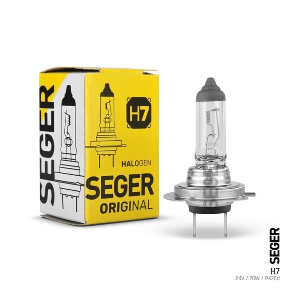 SEGER AMPUL H7 24V 70W PX26D STANDART YENİLEME 3.500K STANDART IŞIK