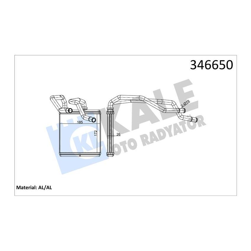 KALE RADYATOR KALORİFER RADYATÖRÜ NISSAN QASHQAI 1.6L HR16DE J10 06-13/ 2.0L MR20DE J10 JJ10 07-12/ 1.5L DCI K9K D IZEL J10DE 06-13 / X-TRAIL 2.0L M9R T31 DIZEL 07- / 2.0L MR20DE T31 07- - ALEMİNYUM (27140BR20C)