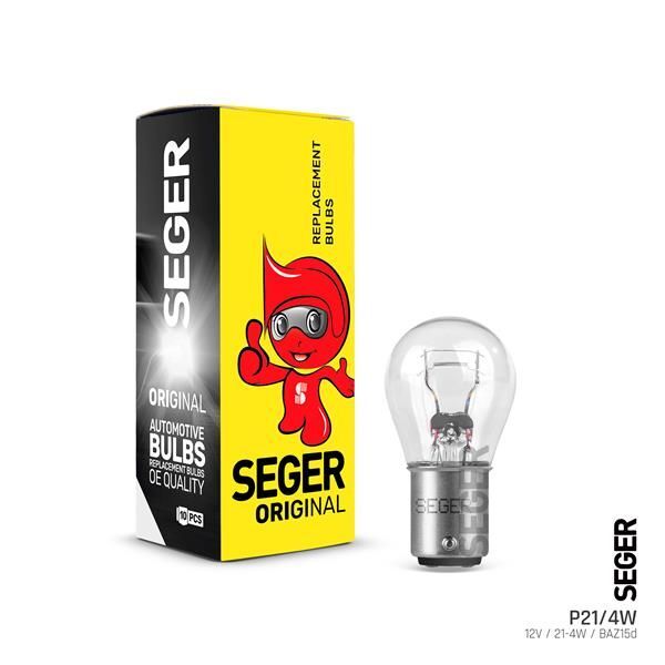 SEGER AMPUL P21/4W 12V 21/4W 1016 BAZ15D STANDART YENİLEME