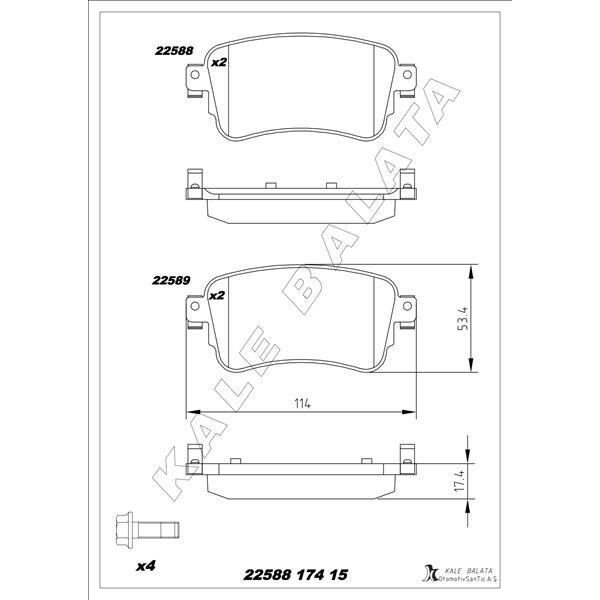 KALE BALATA ARKA FREN BALATASI ZAFIRA LIFE 19> VIVARO C 19> JUMPY III 16> EXPERT 16> TOYOTA PROACE 16> 290 MM (1617936880)