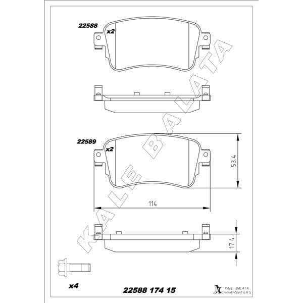 KALE BALATA ARKA FREN BALATASI ZAFIRA LIFE 19> VIVARO C 19> JUMPY III 16> EXPERT 16> TOYOTA PROACE 16> 290 MM (1617936880)