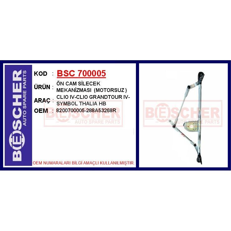BESCHER ÖN CAM SİLECEK MEKANİZMASI MOTORSUZ CLIO IV-CLIO GRANDTOUR IV-SYMBOL THALIA HB (288A53268R)