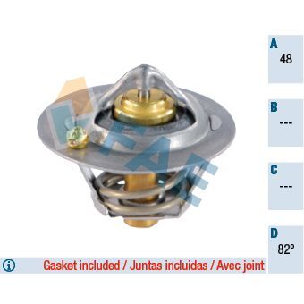 FAE TERMOSTAT 82 FOCUS 98 / FOCUS II-III 03 / FIESTA 01 / FUSION 01 12 1.25-1.4-1.6 16V MOND (1211553)