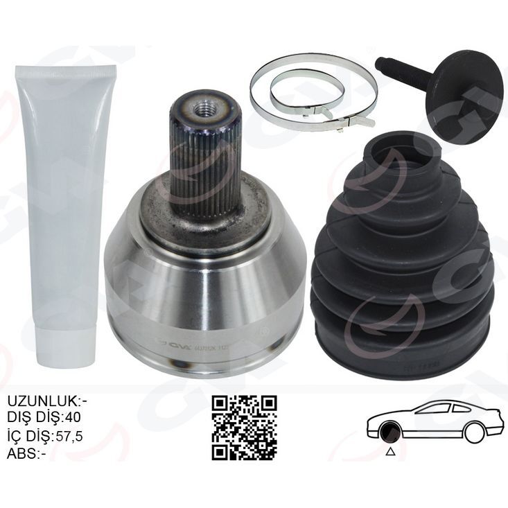GVA ÖN AKS KAFASI DIŞ SAĞ-SOL MONDEO IV 07>14 S MAX GALAXY 06>15 1.6TDCI-2.0TDCI VOLVO V60 I T5 13>18 V70 III D3-D4 10>15 XC60 I D3-D4 09>14 (1504139)