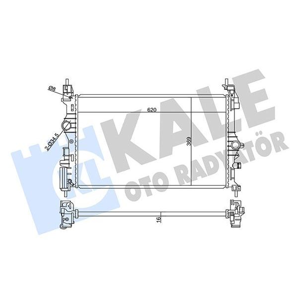 KALE RADYATOR MOTOR SU RADYATÖRÜ OPEL CORSA E 14>19 ADAM 14>18 1.0 B10XFL-XFT F10XFL-D10XFT 1.3 B13DTC-B13DTN-B13D TE-B13DTR (1300363)