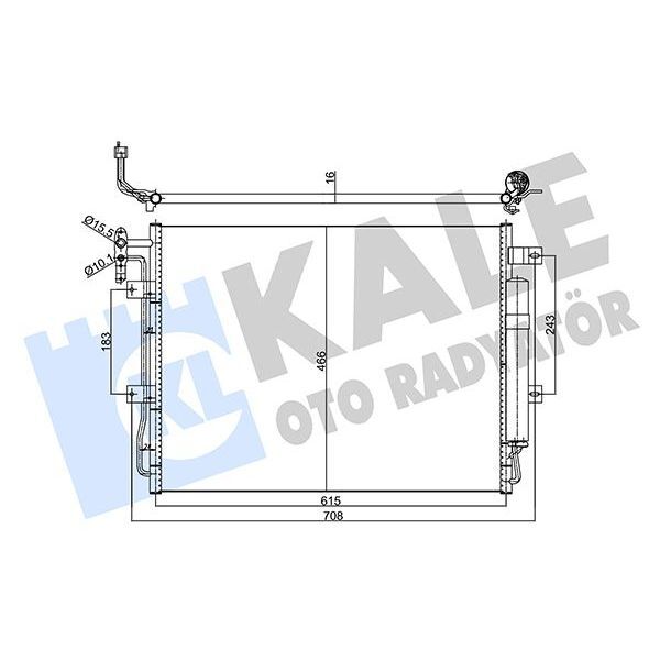 KALE RADYATOR KLIMA RADYATORU LAND ROVER DISCOVERY 4 L319 RANGE ROVER SPORT I L320 (LR015556)
