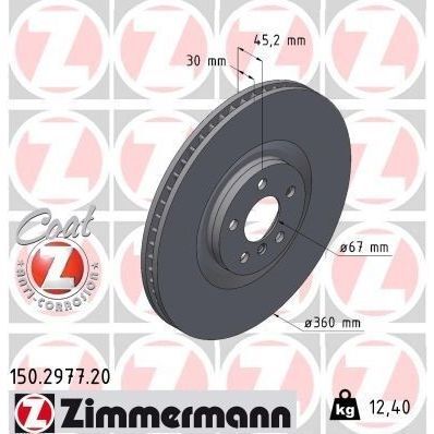 ZIMMERMANN FREN BALATASI ON SOL BMW F20 F21 F30 F31 F32 F33 F36 (34106884001)