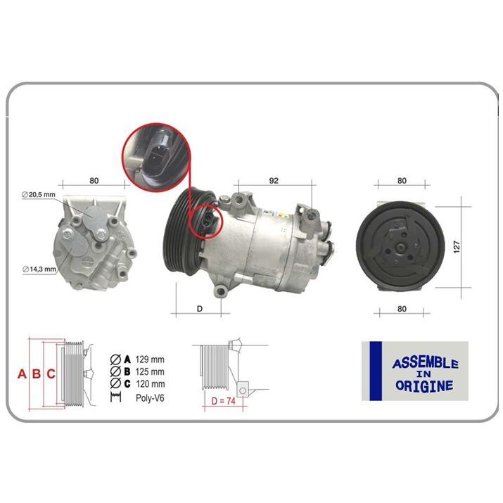 GUA KLİMA KOMPRESÖRÜ SIFIR ÜRÜN RENAULT MEGANE I 96 SCENIC I 96 MEGANE II 02 08 SCENIC II 02 08 QASH QAI J10 06 13 1.4 K4J 1.5DCI K9K 1.6 K4M 1.9DCI F9Q 2.0 F4R 12V 6 KANAL 125MM (7711135105)