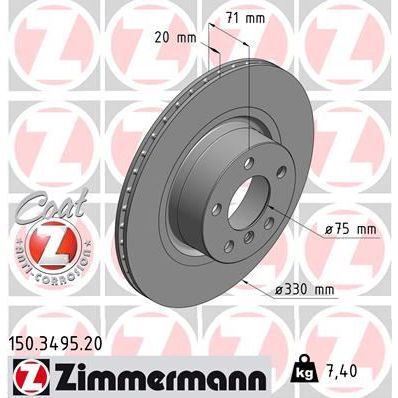 ZIMMERMANN FREN DISKI ARKA BMW F25 F26 (34206790362)