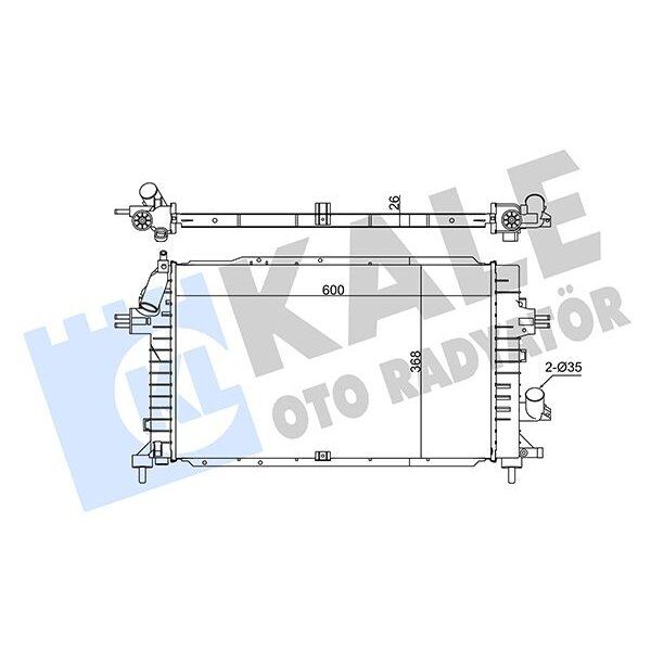 KALE RADYATOR RADYATÖR ASTRA H 1.3-1.7-1.9 CDTİ 04 > ZAFIRA 1.7-1.9 CDTI 05 > AC KLİMASIZ-KLİMALI MEK 599X368X26 (13143570)