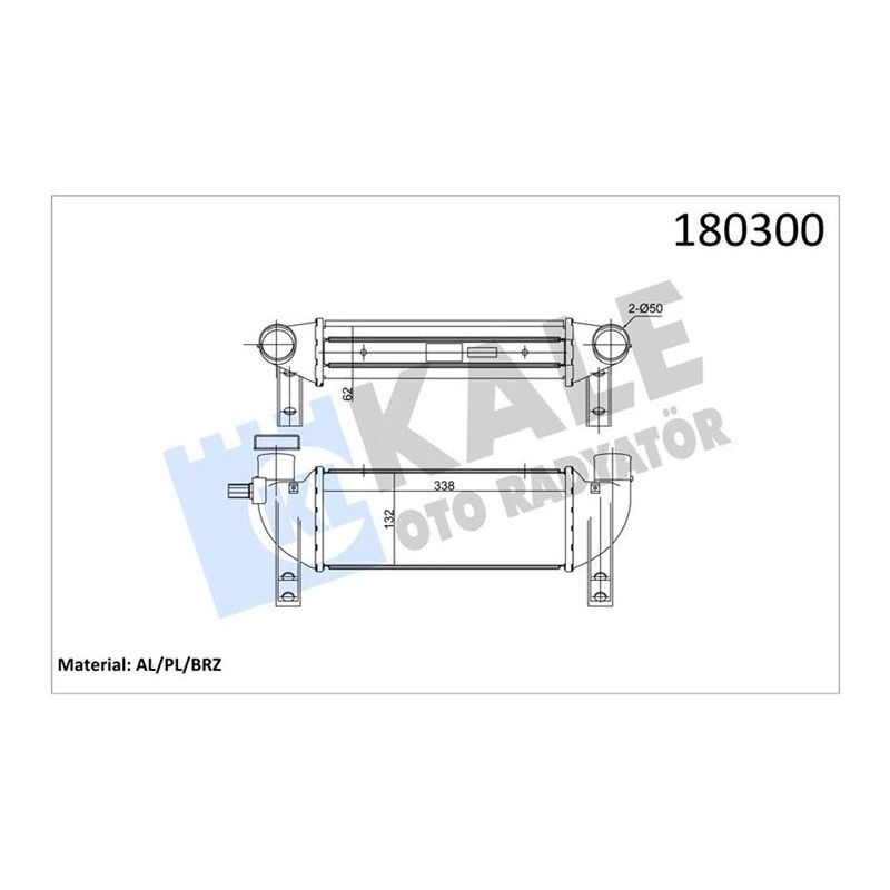KALE RADYATOR TURBO INTERCOOLER RADYATORU CONNECT 1.8TDCI 02 06 AL AL (2T1Q9L440AC)