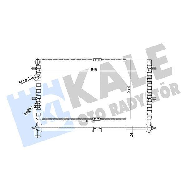 KALE RADYATOR RADYATÖR SEAT CORDOBA-IBIZA II-INCA-VOLKSWAGEN CADDY II RADYATÖR AL/MKNK 645X378X24 (6K0121253AG)