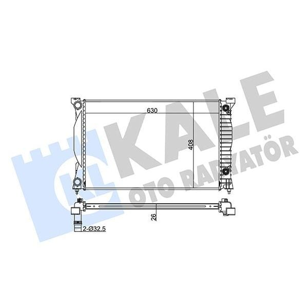KALE RADYATOR RADYATÖR AUDI A4-A6 2.0TFSI-2.0TDI 01-08 632X408X26 AL-PL-BRZ (8E0121251AQ)