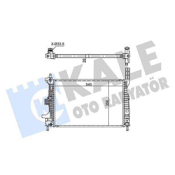 KALE-RADYATOR MOTOR SU RADYATORU FOCUS III 1.5TDCI 1.6TDCI 95PS 115PS 12>YENI CONNECT 14> 1.5TDCI 1.6 TDCI OLCU 545 358 26 (1703514)