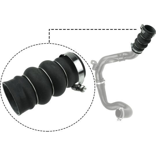 YTT TURBO HORTUMU KELEPÇELİ SİLİKON TRANSIT CONNECT (5050745)