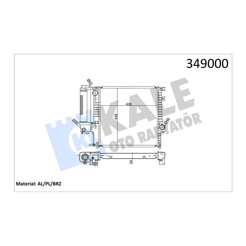 KALE RADYATOR MOTOR SU RADYATORU BMW M40 M42 M43 M44 M50 M52 E30 E36 KLIMALI / MANUEL SANZIMAN (17111728907)